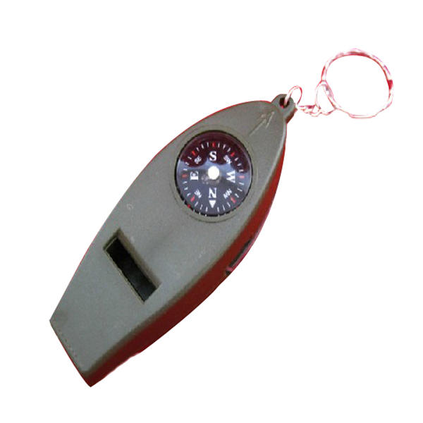 4 in 1 Thermometer Compass Magnifier Camping Whistle